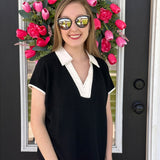 Monroe Contrast Top