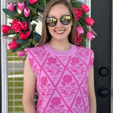 Pink Petals Knit Sweater