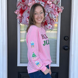 Holly Jolly Pink Sequin Top