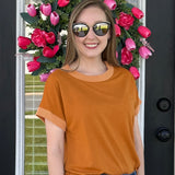 Simply Chic Ribbed Trim Top