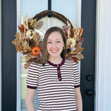 Scallop Stripes Henley Top