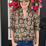 Harvest Blooms Floral Blouse