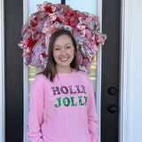 Holly Jolly Pink Sequin Top