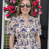 English Garden Peplum Blouse