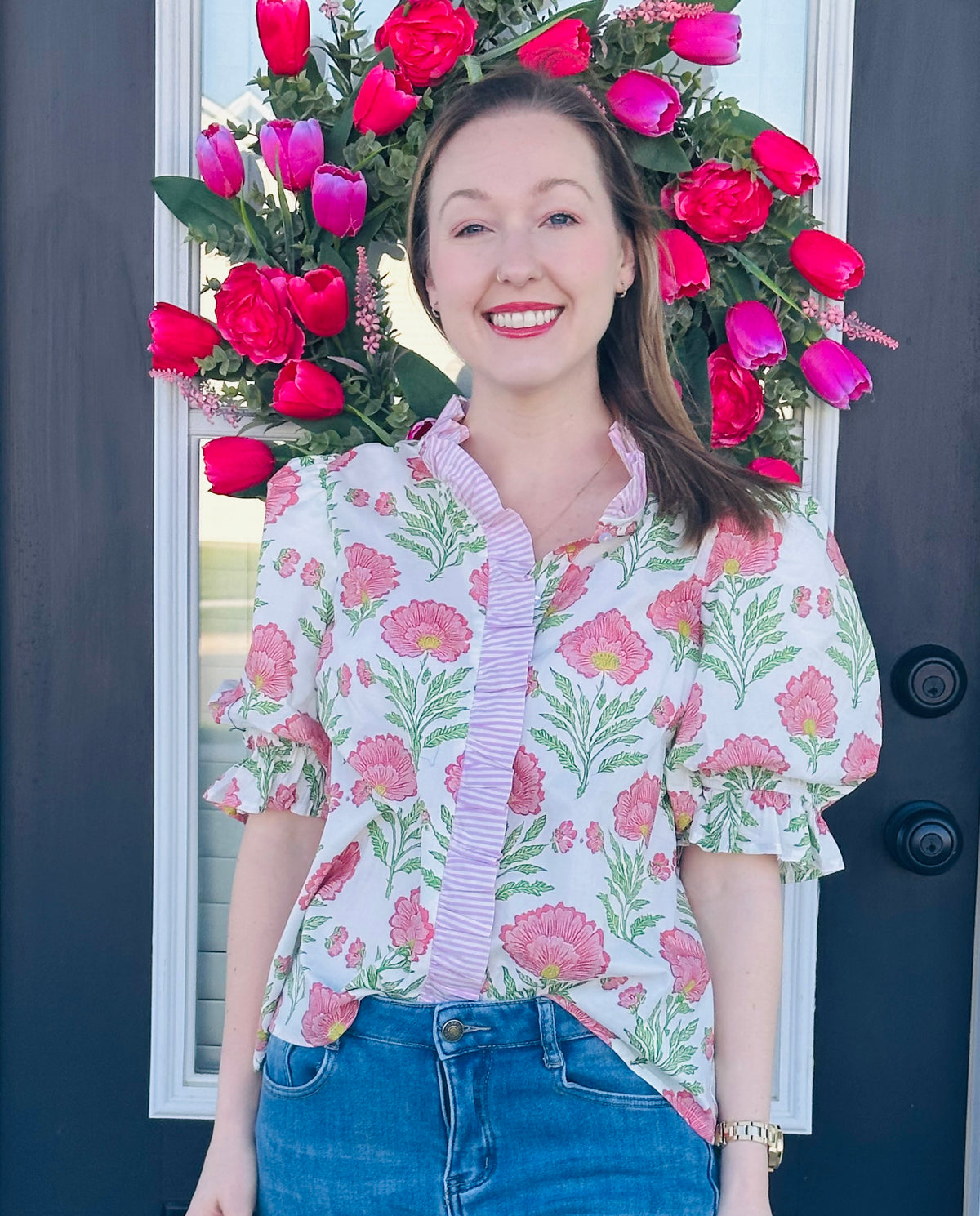 Savannah Bloom Ruffle Blouse – Britt and Belle Boutique