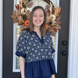 Midnight Garden Peplum Top