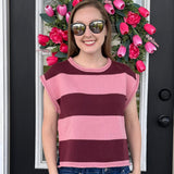 Berry Bliss Striped Sweater