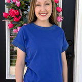 Simply Chic Ribbed Trim Top