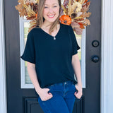 Everyday Luxe V-Neck Blouse