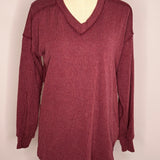Autumn Luxe Ribbed V-Neck Top