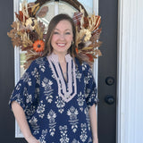 Autumn Indigo Blouse
