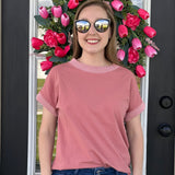 Simply Chic Ribbed Trim Top