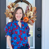 Poppy Bloom Puff Sleeve Blouse