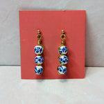 Blue Blossom Wire Wrapped Earrings by Britt and Belle Boutique