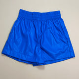 BLUE LEATHER SHORTS BY BRITT AND BELLE BOUTIQUE