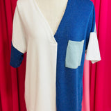 BLUE RIBBED TOP BY BRITT AND BELLE BOUTIQUE