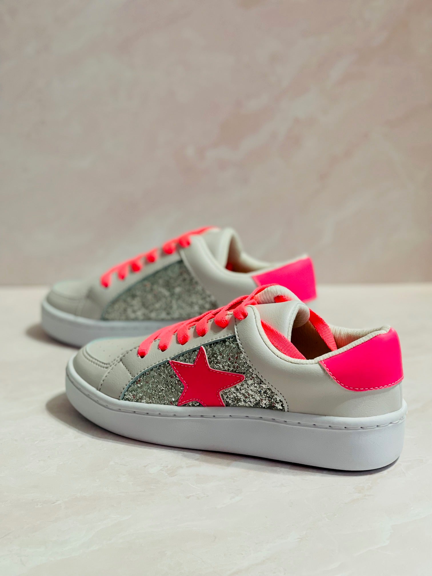 pink star sneakers