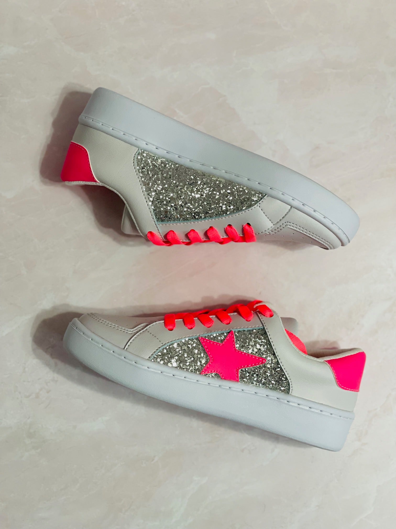 pink star sneakers