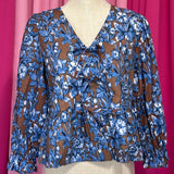 Brown and Blue Floral Top by Britt and Belle Boutique