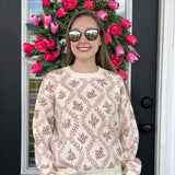 Rosewood Bloom Knit Sweater