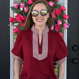 Crimson Charm Blouse