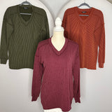 Autumn Luxe Ribbed V-Neck Top
