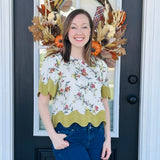 Daisy Days Scallop Blouse