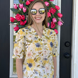 Golden Meadow Floral Blouse