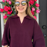 Merlot Moment Textured Top