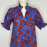 Poppy Bloom Puff Sleeve Blouse