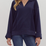 Effortless Ease Collared Pullover