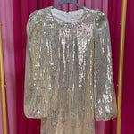 Gold Sequin Holiday Dress