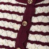 Scallop Stripes Henley Top