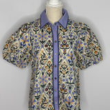 Chambray Floral Blouse