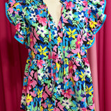 MULTICOLORED FLORAL TOP BY BRITT AND BELLE BOUTIQUE