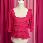 Pink Crochet Top by Britt and Belle Boutique