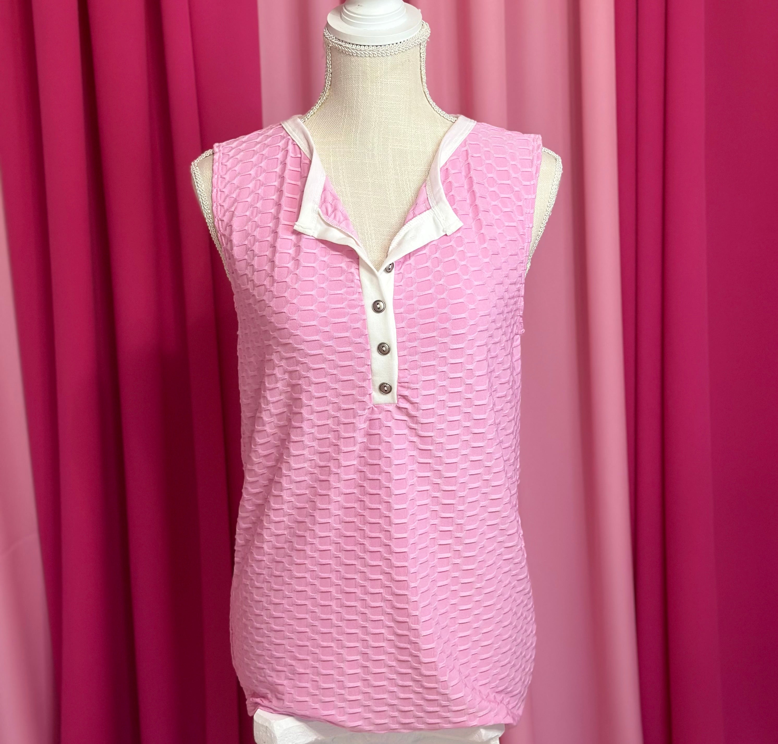 Pink Sleeveless Top by Britt and Belle Boutique