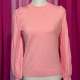 Pink Sweater with Pleated Sleeves by Britt and Belle Boutique