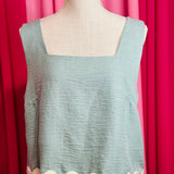 Sage Rik Rak Top by Britt and Belle Boutique