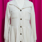 Soft Oatmeal Button-Down Top by Britt and Belle Boutique