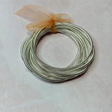Thick White 10 Piece Guitar String Bracelets Set by Britt and Belle Boutique