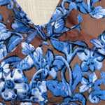 Brown and Blue Floral Top by Britt and Belle Boutique