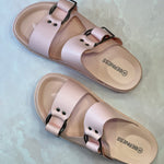 pink slip ons; pink slides; pink sandals; pool shoes; pink pool shoes