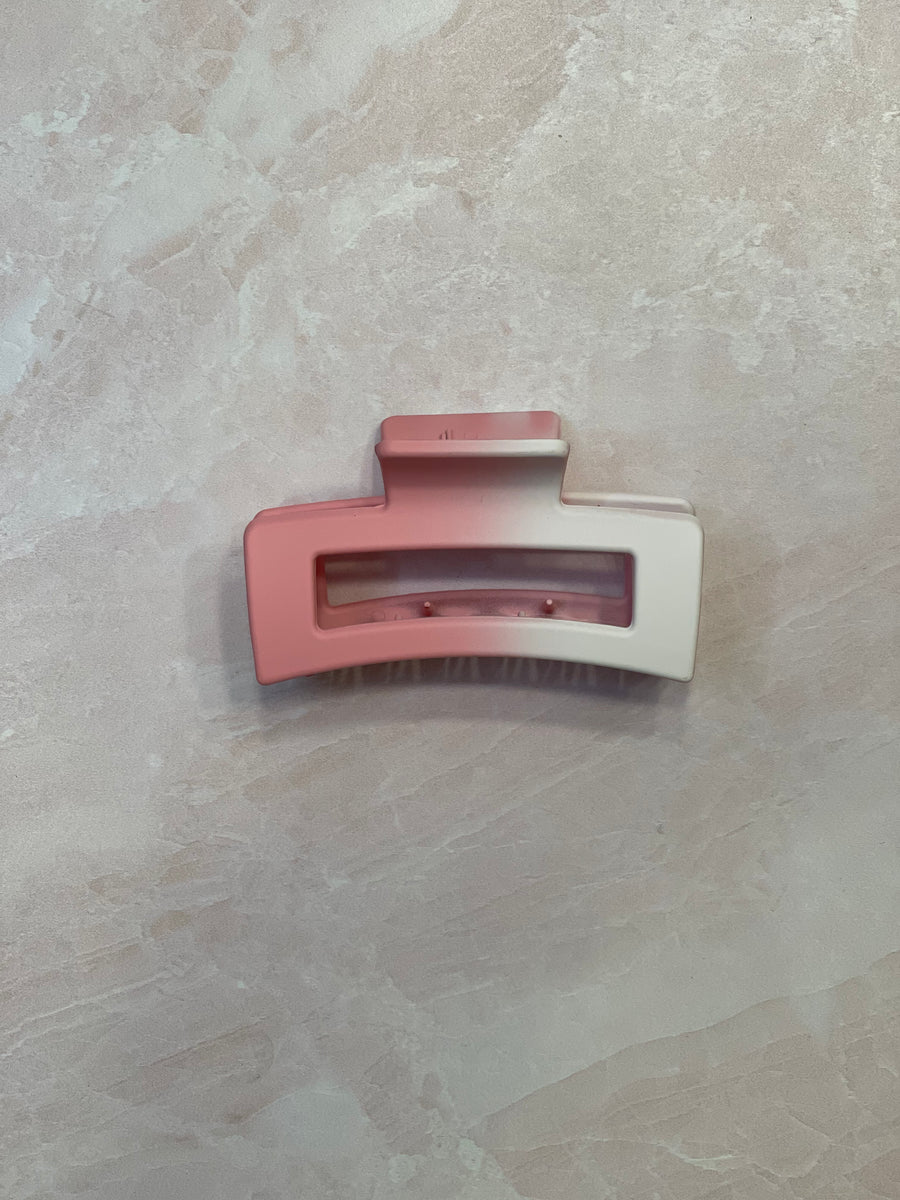 pink ombre hair clip; pink ombre claw clip