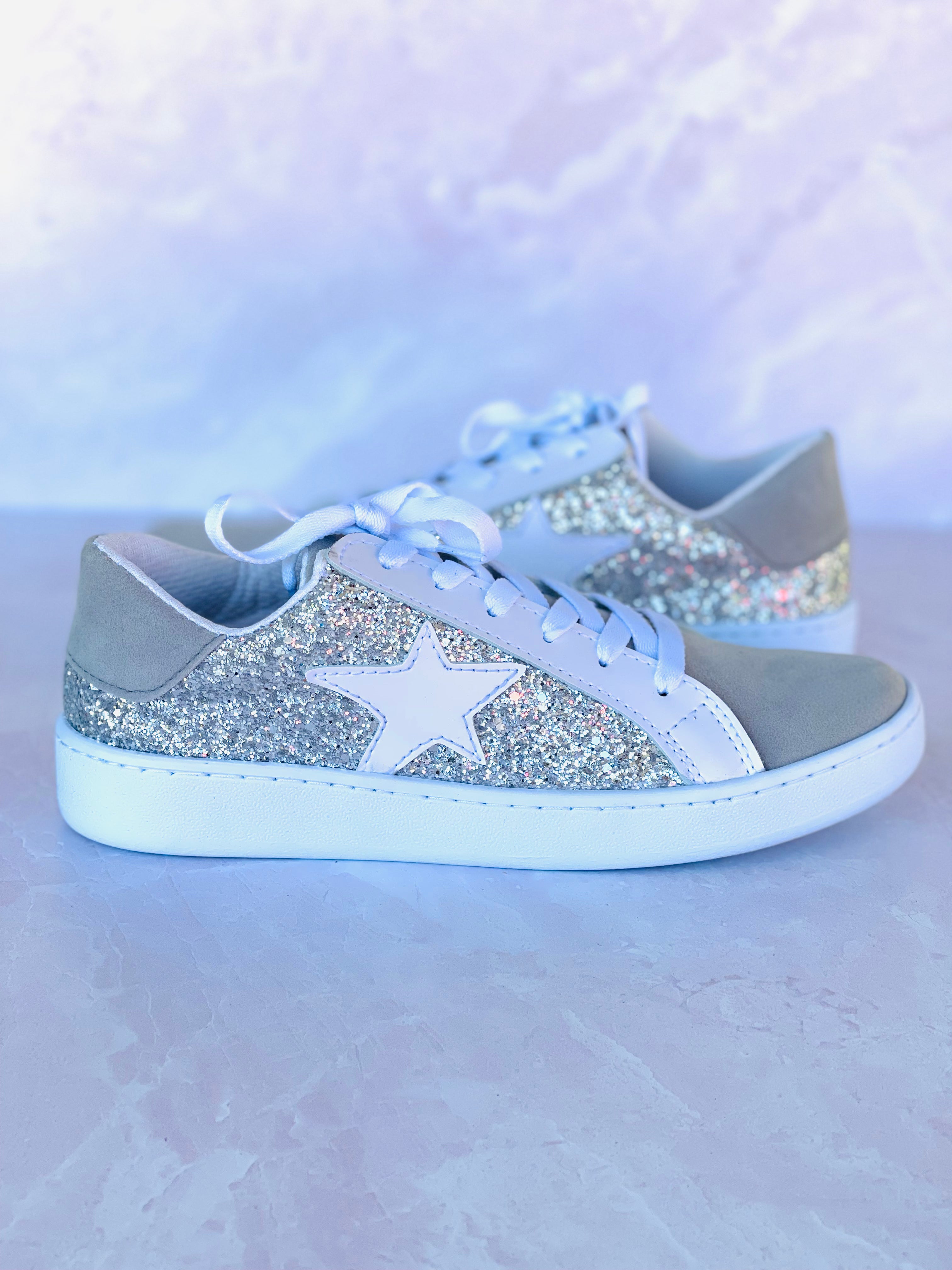 glitter star sneakers