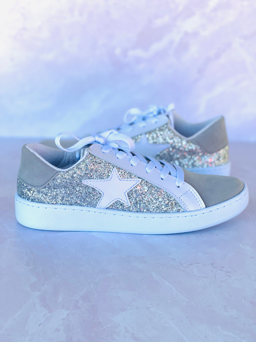 glitter star sneakers